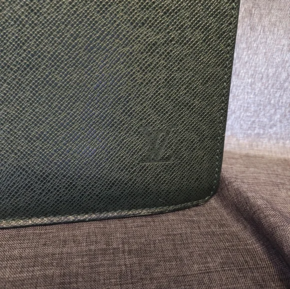 Louis Vuitton Green Taiga Leather Briefcase